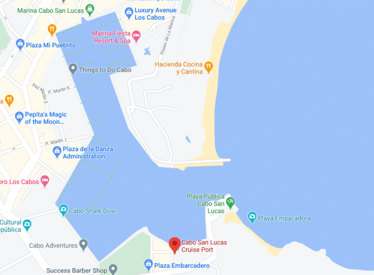 princess cruise cabo san lucas port map