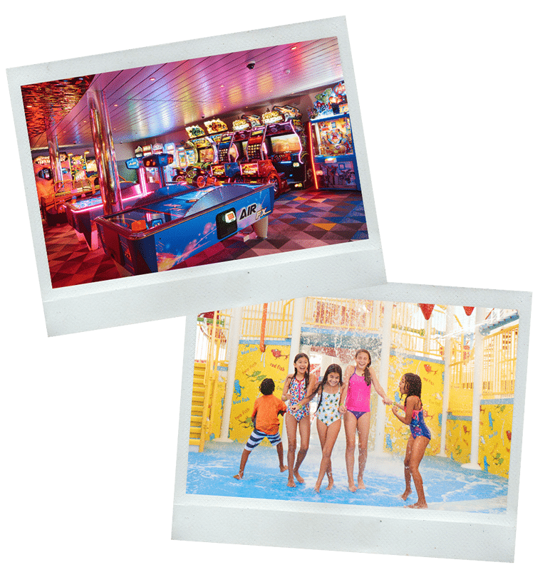 Kindvriendelijke cruise - cruisen met kinderen - arcade - gamehall - aquapark - waterpark