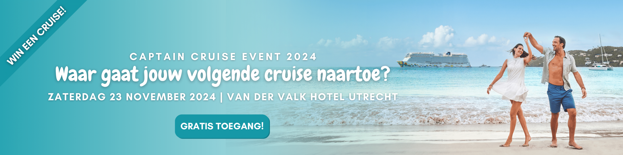 Norwegian Cruise Line - Koppel op het strand - cruise event - Captain Cruise